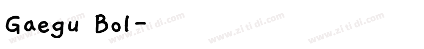 Gaegu Bol字体转换